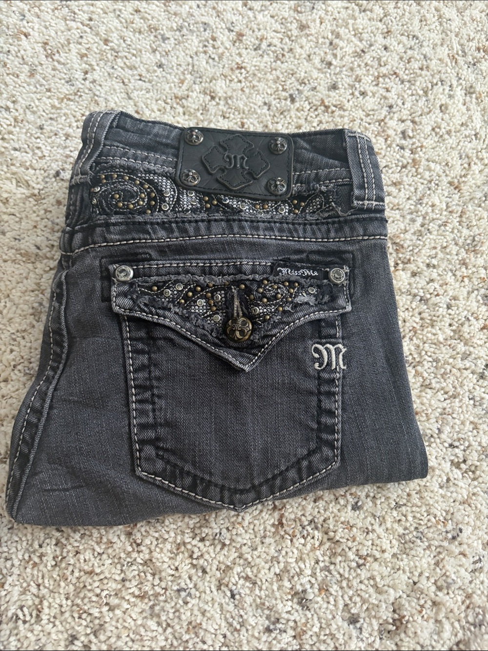 Miss Me Black Flare Jeans